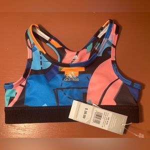 Adidas Tech fit Multi Color Women Sz (S) Sports Bra (NWT)